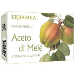 Confezione da 30 capsule di Erbamea Aceto Di Mele, integratore per regolare il metabolismo e il peso corporeo.