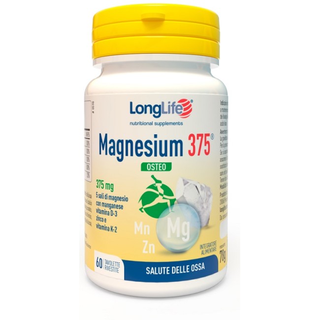 LONGLIFE MAGNESIUM 375 OSTEO 60 TAVOLETTE LONGLIFE MAGNESIUM 375 OSTEO 60 TAVOLETTE