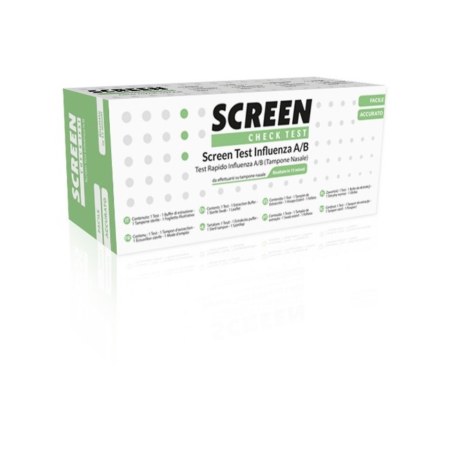 TEST RAPIDO VIRUS INFLUENZA A/B TAMPONE NASALE/FARINGEO SCREEN TEST INFLUENZA TEST RAPIDO VIRUS INFLUENZA A/B TAMPONE NASALE/FARINGEO SCREEN TEST INFLUENZA