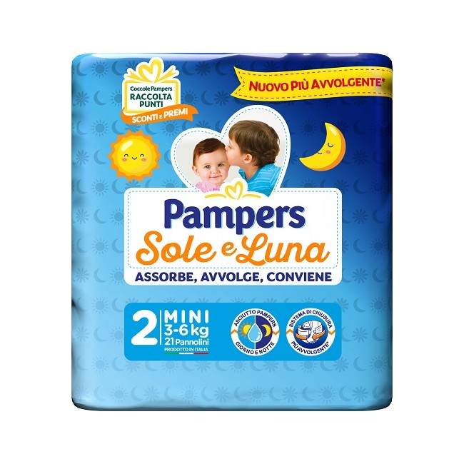 Pampers Sole Luna Midini 21 Pezzi