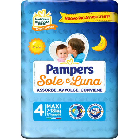 Pampers Sole&luna Maxi 17 Pezzi Pampers Sole&luna Maxi 17 Pezzi