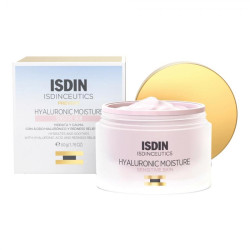 Vaso da 50 ml di Isdinceutics Hyaluronic Moisture Sensitive Crema Idratante Nutriente Pelli Sensibili.