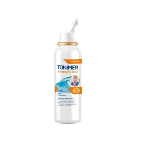 Flacone da 100 Ml di Tonimer MD hypertonic baby spray nasale ipertonico per bambini. Flacone da 100 Ml di Tonimer MD hypertonic baby spray nasale ipertonico per bambini.