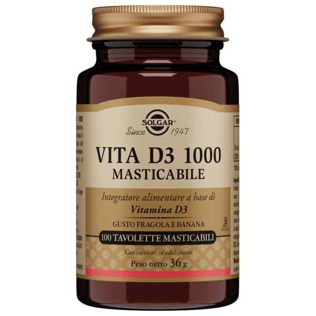 VITA D3 1000 100 TAVOLETTE MASTICABILI VITA D3 1000 100 TAVOLETTE MASTICABILI