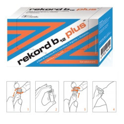 Confezione da 10 flaconcini di Rekord B12 Plus Integratore Ricostituente Energizzante.