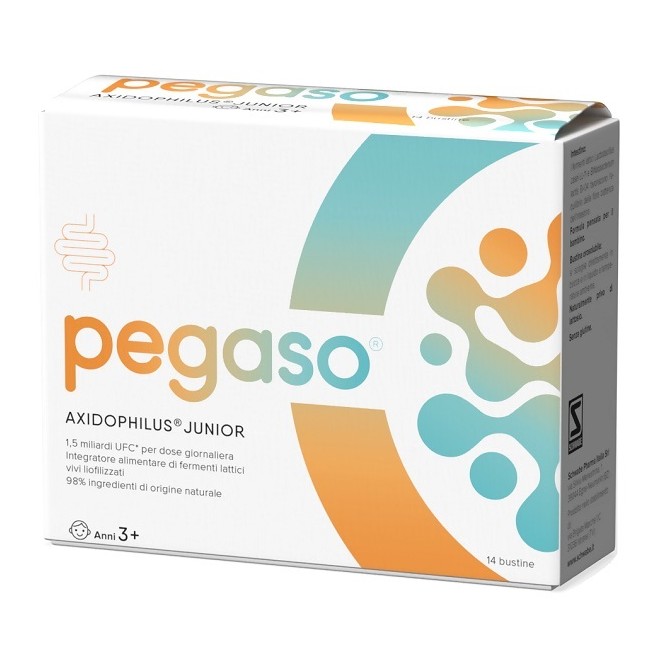 confezione da 14 bustine di Pegaso Axidophilus junior integratore di fermenti lattici confezione da 14 bustine di Pegaso Axidophilus junior integratore di fermenti lattici