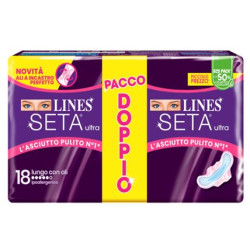 Lines Seta Ultra Assorbenti Lungo Vp Dwct 18 Pezzi