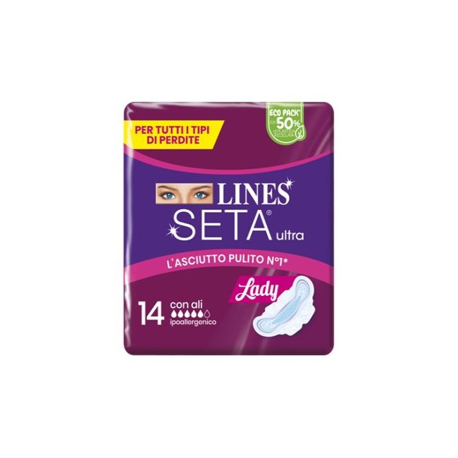 LINES SETA ULTRA ASSORBENTI LADY ALI CP 14 PEZZI LINES SETA ULTRA ASSORBENTI LADY ALI CP 14 PEZZI