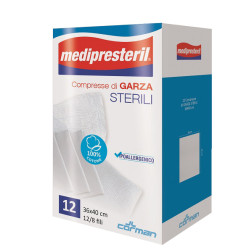 Garza Compressa Medipresteril 12-8 Fu 36x40cm 12 Pezzi