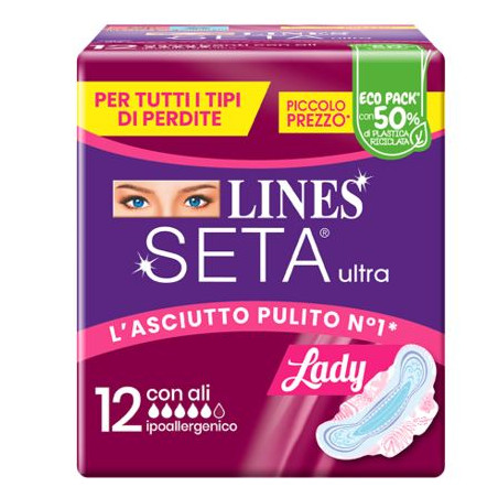 Lines Seta Ultra Assorbenti Lady Ali Dwct 12 Pezzi Lines Seta Ultra Assorbenti Lady Ali Dwct 12 Pezzi