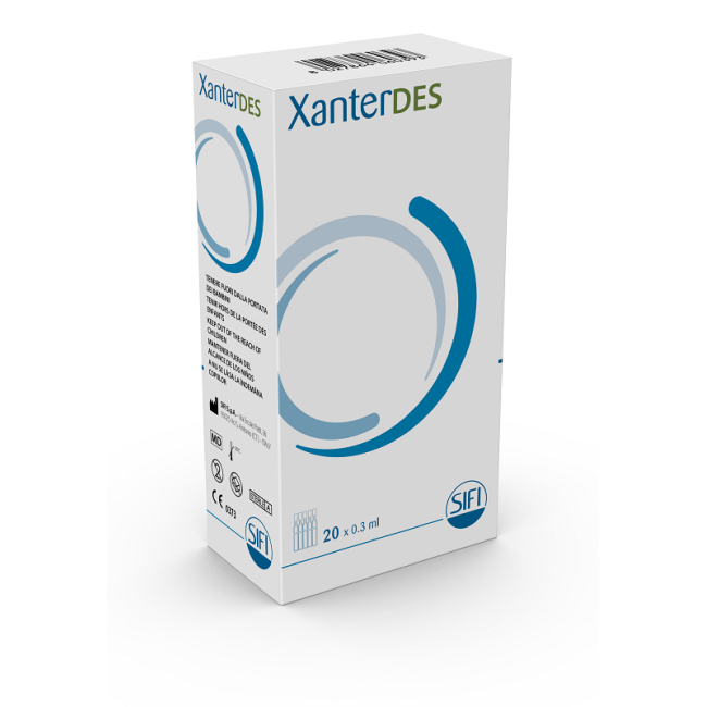XANTERDES SOLUZIONE OFTALMICA 20 FLACONCINI MONODOSE DA 0,3 ML XANTERDES SOLUZIONE OFTALMICA 20 FLACONCINI MONODOSE DA 0,3 ML