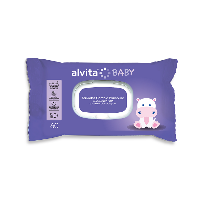 ALVITA BABY SALVIETTE PURE WATER 60 PEZZI ALVITA BABY SALVIETTE PURE WATER 60 PEZZI