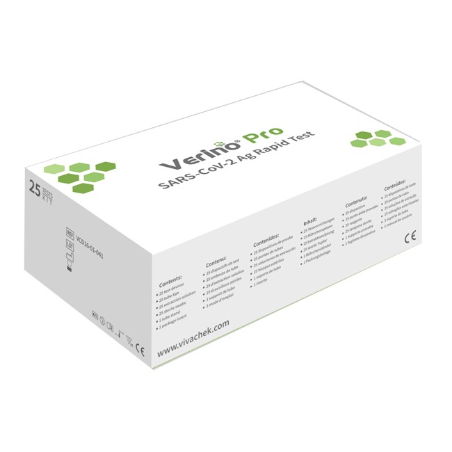 TEST ANTIGENICO RAPIDO COVID-19 VERINO PRO DETERMINAZIONE QUALITATIVA ANTIGENI SARS-COV-2 IN TAMPONI NASALI/NASOFARINGEI/OROFARI TEST ANTIGENICO RAPIDO COVID-19 VERINO PRO DETERMINAZIONE QUALITATIVA ANTIGENI SARS-COV-2 IN TAMPONI NASALI/NASOFARINGEI/OROFARI