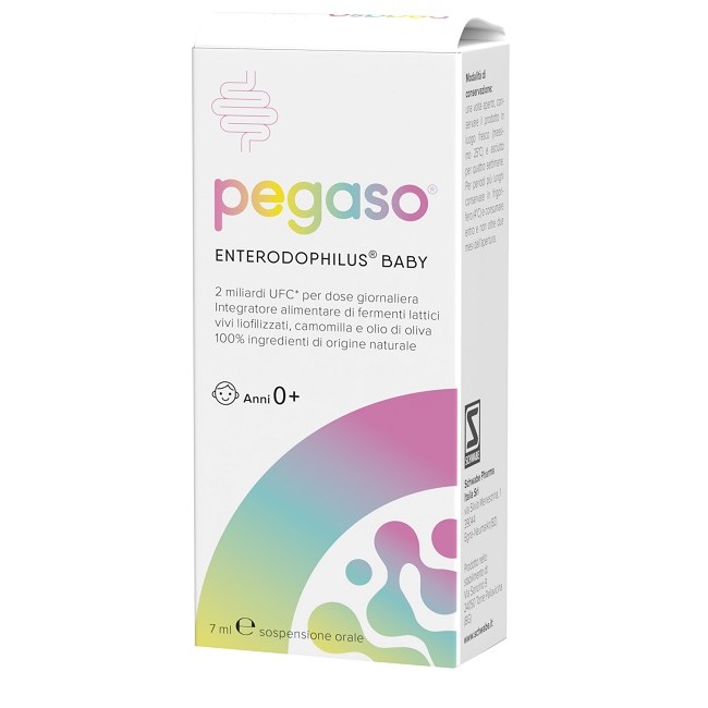 Flacone da 7 ml di Pegaso Enterodophilus, integratore di fermenti lattici per bambini. Flacone da 7 ml di Pegaso Enterodophilus, integratore di fermenti lattici per bambini.
