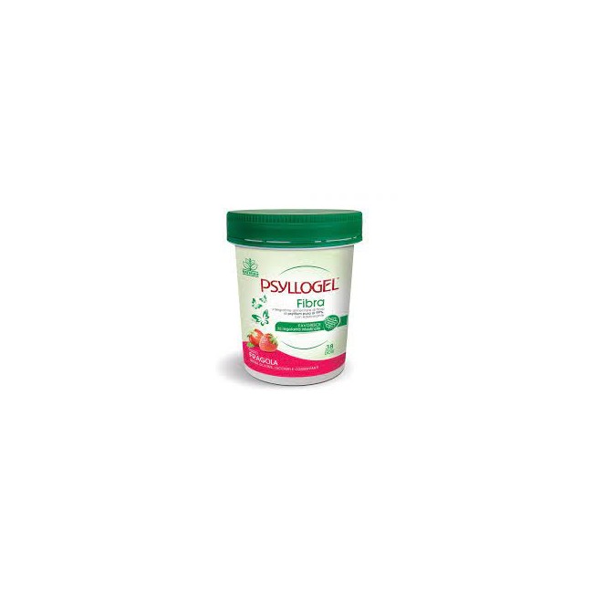 Confezione da 170 grammi di Psyllogel fibra gusto fragola per stitichezza e feci dure Confezione da 170 grammi di Psyllogel fibra gusto fragola per stitichezza e feci dure