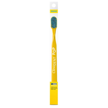 CLINODENT POP GIALLO SPAZZOLINO DA DENTI MEDIO