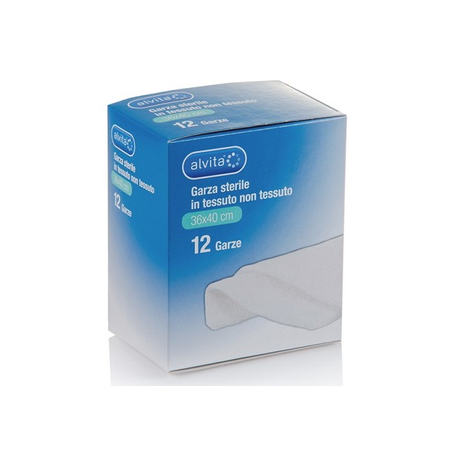 ALVITA GARZA STERILE IN TESSUTO NON TESSUTO 36X40CM 12 PEZZI ALVITA GARZA STERILE IN TESSUTO NON TESSUTO 36X40CM 12 PEZZI