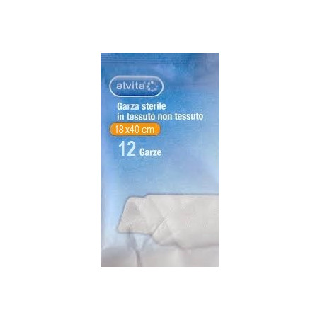 ALVITA GARZA STERILE IN TESSUTO NON TESSUTO 18X40CM 12 PEZZI