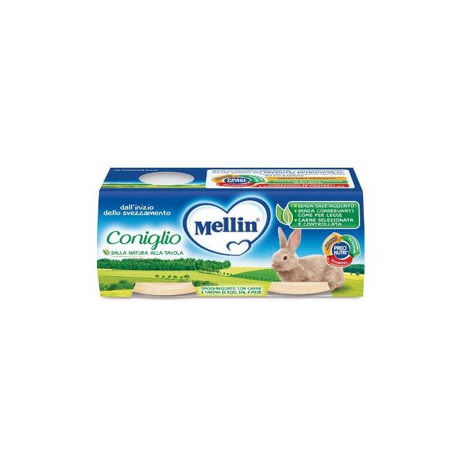 MELLIN OMOGENEIZZATO CONIGLIO 2X120 G MELLIN OMOGENEIZZATO CONIGLIO 2X120 G