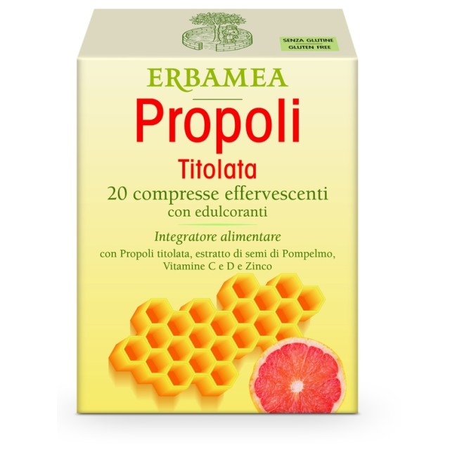 PROPOLI TITOLATA 20 COMPRESSE EFFERVESCENTI PROPOLI TITOLATA 20 COMPRESSE EFFERVESCENTI