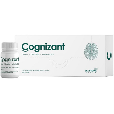 Confezione da 10 flaconcini di Cognizant, integratore per migliorare la memoria. Confezione da 10 flaconcini di Cognizant, integratore per migliorare la memoria.