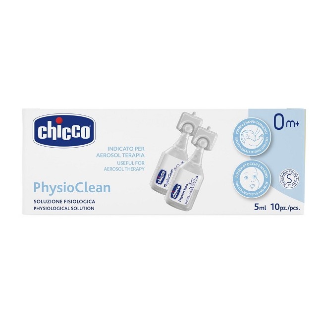 CHICCO SOLUZIONE PHYSIOCLEAN 5 ML 10 PEZZI CHICCO SOLUZIONE PHYSIOCLEAN 5 ML 10 PEZZI