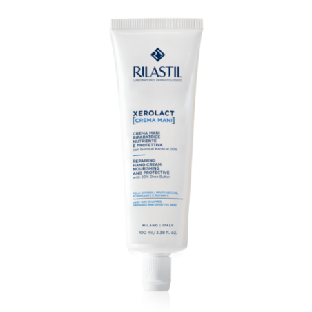 Tubetto da 100 ml di Rilastil Xerolact Crema Mani Nutriente