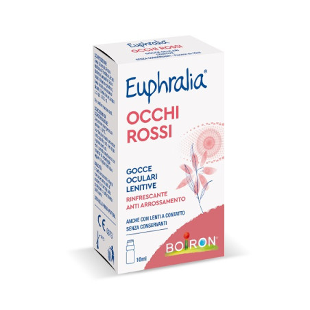 Flacone da 10 ml di Boiron Euphralia Occhi Rossi, collirio per occhi stanchi e arrossati.