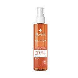 Flacone da 200 ml di Rilastil Olio Dermatologico Solare Spf 30
