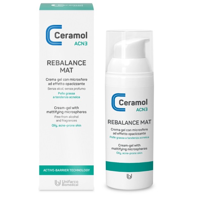 Flacone da 50 ml di Ceramol Acn3 Rebalance Mat Crema Seboregolatrice Flacone da 50 ml di Ceramol Acn3 Rebalance Mat Crema Seboregolatrice