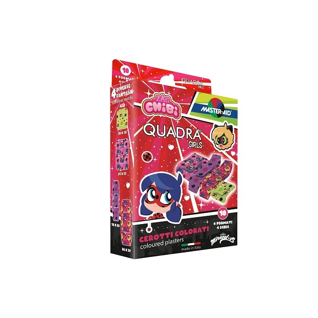 CEROTTO MASTER-AID QUADRA GIRLS LADY BUG ASSORTITI 18 PEZZI CEROTTO MASTER-AID QUADRA GIRLS LADY BUG ASSORTITI 18 PEZZI