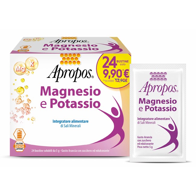 APROPOS MAGNESIO POTASSIO 24 BUSTINE DA 5 G GUSTO ARANCIA