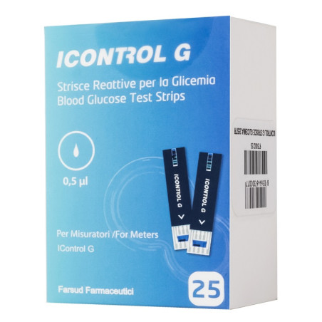 STRISCE MISURAZIONE GLICEMIA ICONTROL G 25 PEZZI
