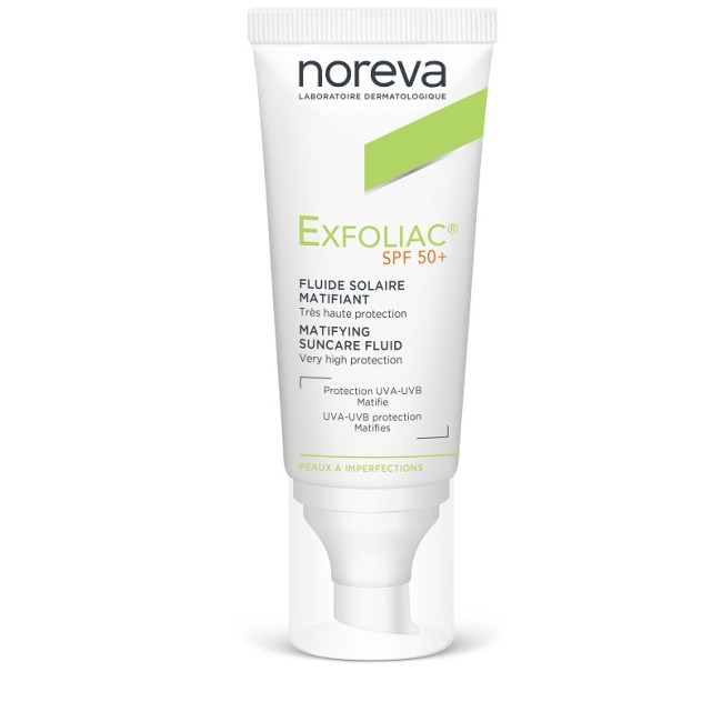 EXFOLIAC FLUIDE SOLAIRE MATIFIANT SPF50+ 40 ML EXFOLIAC FLUIDE SOLAIRE MATIFIANT SPF50+ 40 ML