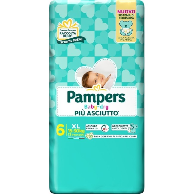 Pampers Baby Dry Pannolino Downcount Xl 13 Pezzi Pampers Baby Dry Pannolino Downcount Xl 13 Pezzi