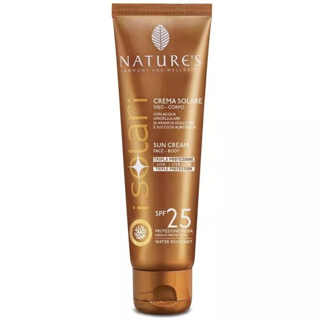 NATURE'S I SOLARI CREMA VISO CORPO SPF 25 75 ML EDIZIONE LIMITATA TRAVEL SIZE NATURE'S I SOLARI CREMA VISO CORPO SPF 25 75 ML EDIZIONE LIMITATA TRAVEL SIZE