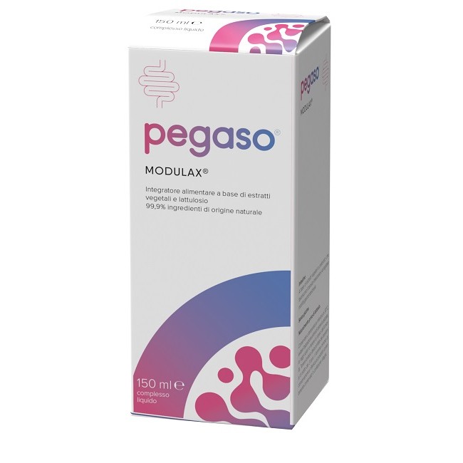Flacone da 150 ml. di Pegaso Modulax, integratore per l'equilibrio intestinale. Flacone da 150 ml. di Pegaso Modulax, integratore per l'equilibrio intestinale.
