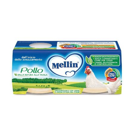 MELLIN OMOGENEIZZATO POLLO 2X120 G
