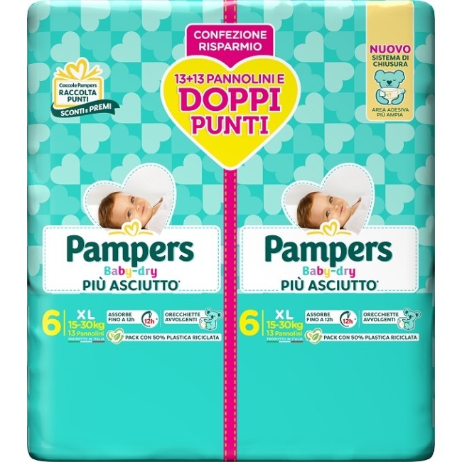 Pampers Baby Dry Pannolino Duo Downcount Xl 26 Pezzi Pampers Baby Dry Pannolino Duo Downcount Xl 26 Pezzi