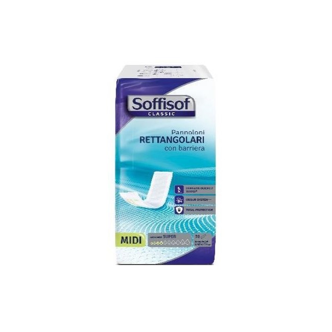 Pannolone Rettangolare Soffisof Classic Con Barriera 30 Pezzi Pannolone Rettangolare Soffisof Classic Con Barriera 30 Pezzi