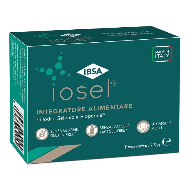 IBSA Iosel Integratore di Iodio e Selenio con Bioperine 30 capsule molli IBSA Iosel Integratore di Iodio e Selenio con Bioperine 30 capsule molli