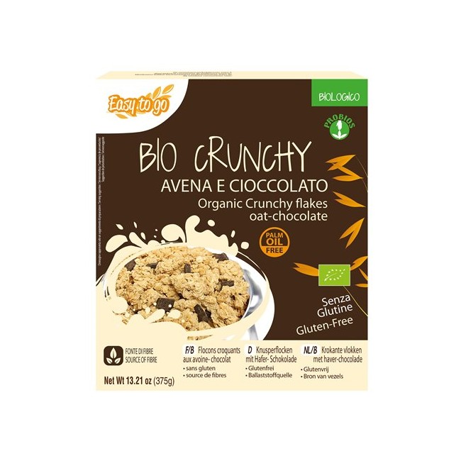 EASY TO GO BIO CRUNCHY AVENA E CIOCCOLATO 375 G EASY TO GO BIO CRUNCHY AVENA E CIOCCOLATO 375 G