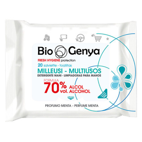 BIOGENYA MILLEUSI IGIENIZZANTI 70% ALCOOL SALVIETTE 20 PEZZI BIOGENYA MILLEUSI IGIENIZZANTI 70% ALCOOL SALVIETTE 20 PEZZI