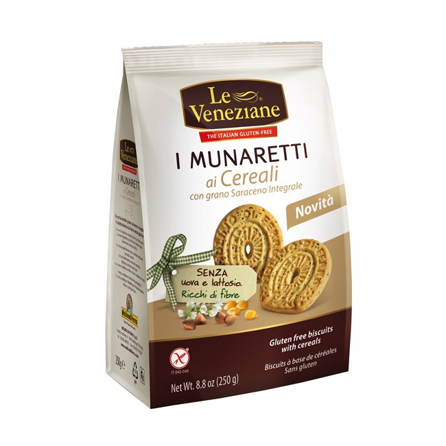 LE VENEZIANE MUNARETTI BISCOTTI CEREALI GRANO SARACENO INTEGRALE 250 G