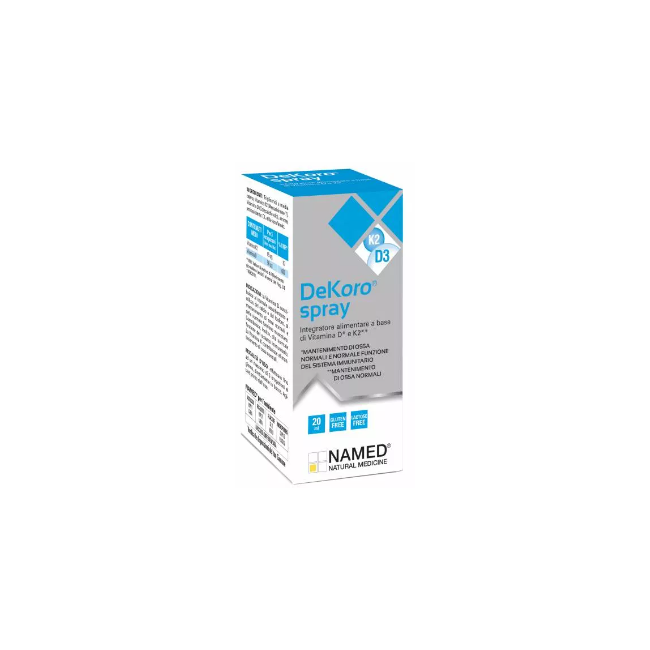Flacone da 20 Ml di Named Dekoro Spray integratore di vitamina D. Flacone da 20 Ml di Named Dekoro Spray integratore di vitamina D.