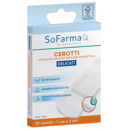 Cerotto Delicato 7x2 Cm 20 Pezzi Sofarmapiu'