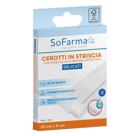 Cerotto Delicato Striscia 50x8 Cm Sofarmapiu' Cerotto Delicato Striscia 50x8 Cm Sofarmapiu'