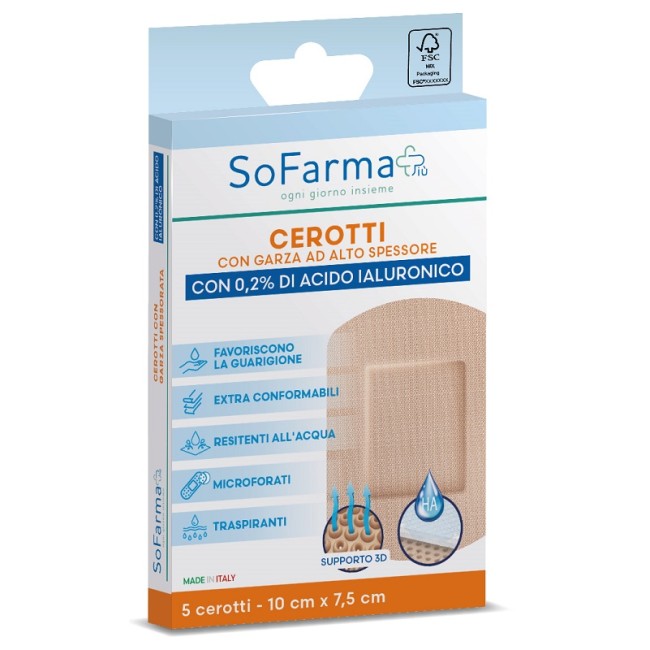 Cerotto Cicatrizzante 10x7,5 Cm 5 Pezzi Sofarmapiu'