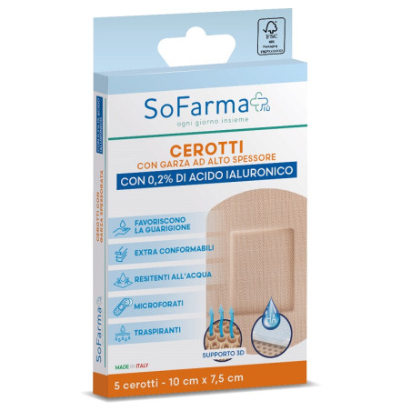 Cerotto Cicatrizzante 10x7,5 Cm 5 Pezzi Sofarmapiu'