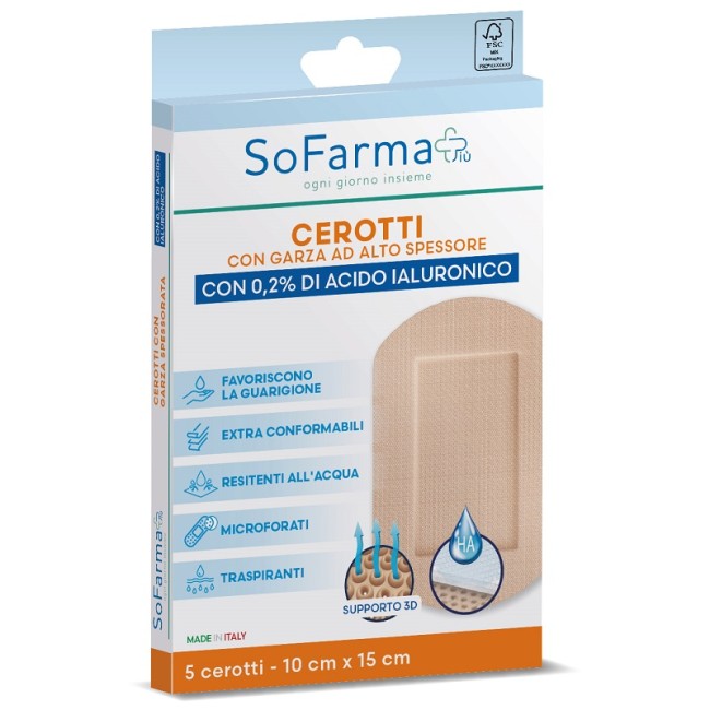 Cerotto Cicatrizzante 10x15 Cm 5 Pezzi Sofarmapiu'